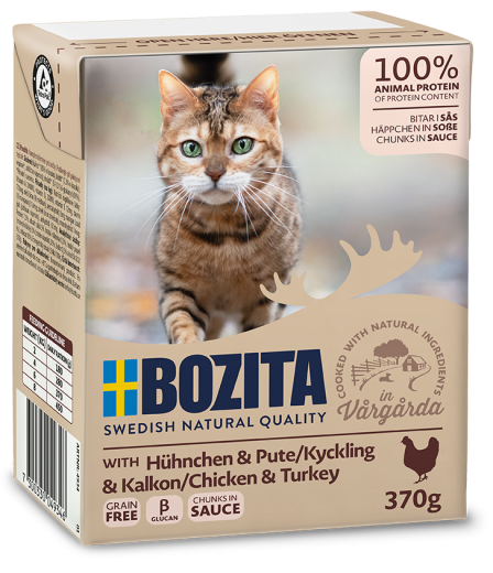 Bozita Cat Tetra Häppchen in Soße mit Hühnchen & Pute 370 g