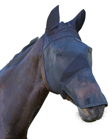 Fliegenmaske mit Ohren- und Nüsternschutz Pony