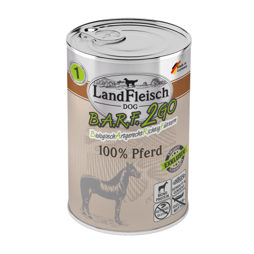 Landfleisch Dog BARF2GO Pferd 400 g