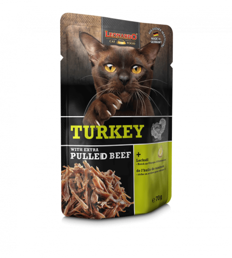 LEONARDO® Turkey + extra pulled Beef 70 g