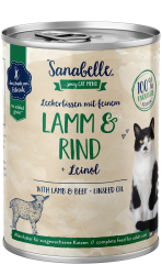 Sanabelle Leckerbissen mit feinem Lamm & Rind 400 g