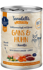 Sanabelle Schlemmertopf mit feiner Gans & Huhn 380 g